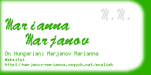 marianna marjanov business card